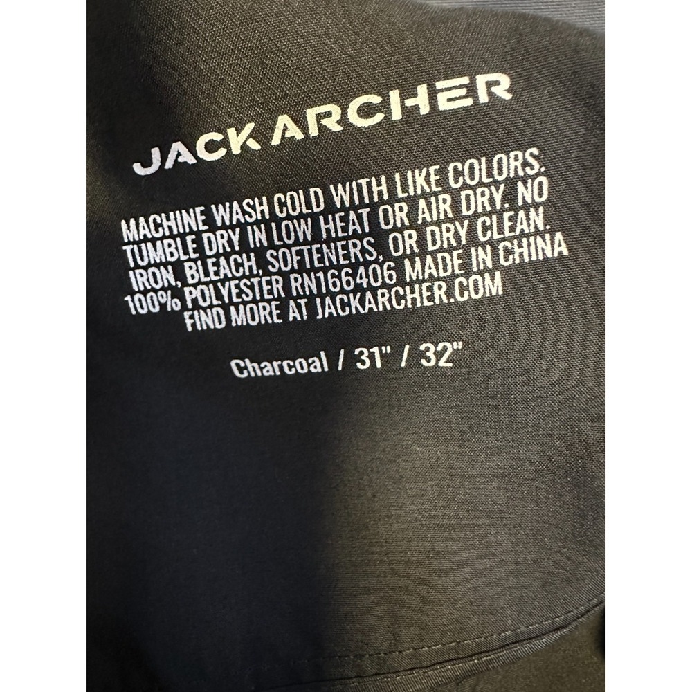 Jack Archer Jetsetter Tech Pant 31 x 32 Charcoal Gray Performance Stretch Travel - Picture 6 of 11